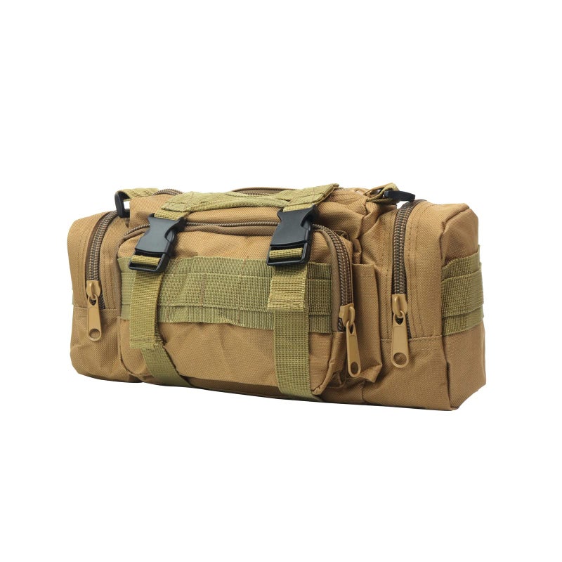 Jipemtra Photographic Equipment Bags Fishing Tackle Bag Multifunctional with Rod Holder Water-Resistant Waist Gear Bag for Outdoor (Tan) - Image 5
